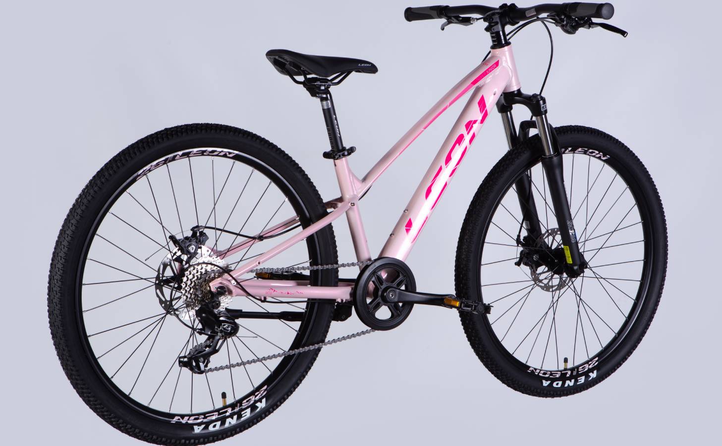 Велосипед Leon SUPER JUNIOR DD CS 26", розмір XS, рама 13", 2025, рожевий з малиновим 3