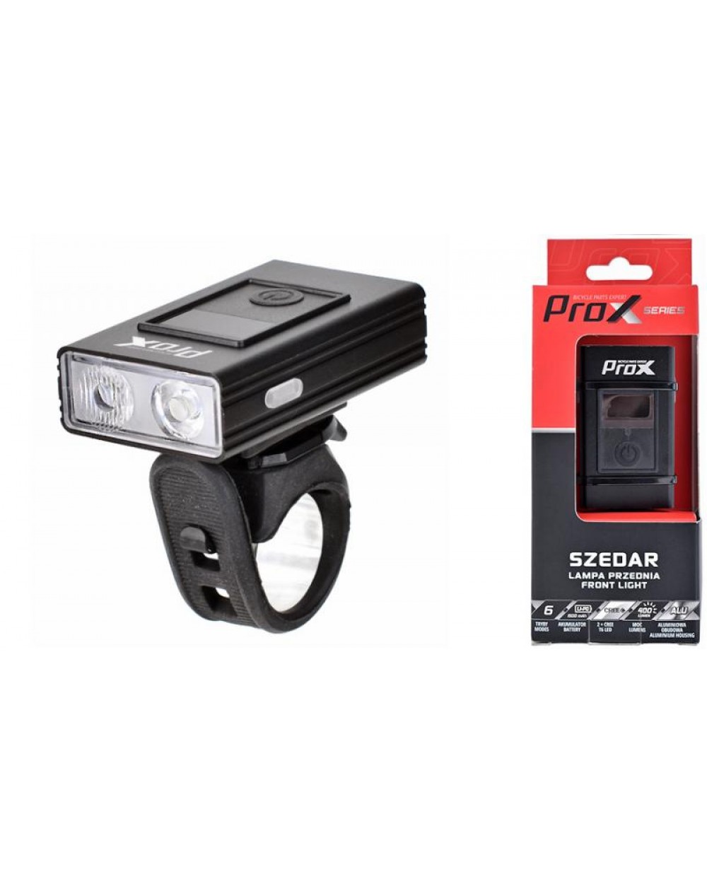 Фара передняя ProX Szedar 400Lm, 1500mAh, 2 Фара передняя ProX Szedar 400Lm, 1500mAh, 2