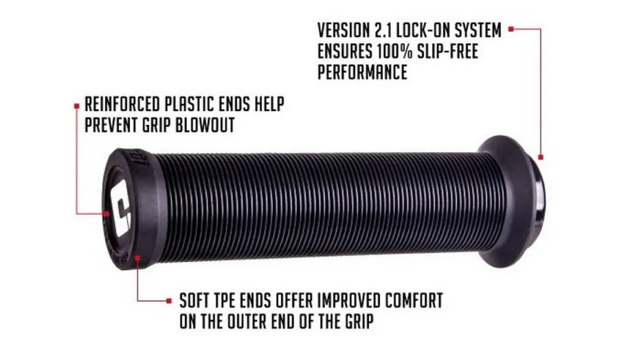 Гріпси ODI Longneck v 2.1 Lock - on чорні з чорними замками 6 Гріпси ODI Longneck v 2.1 Lock - on чорні з чорними замками 6