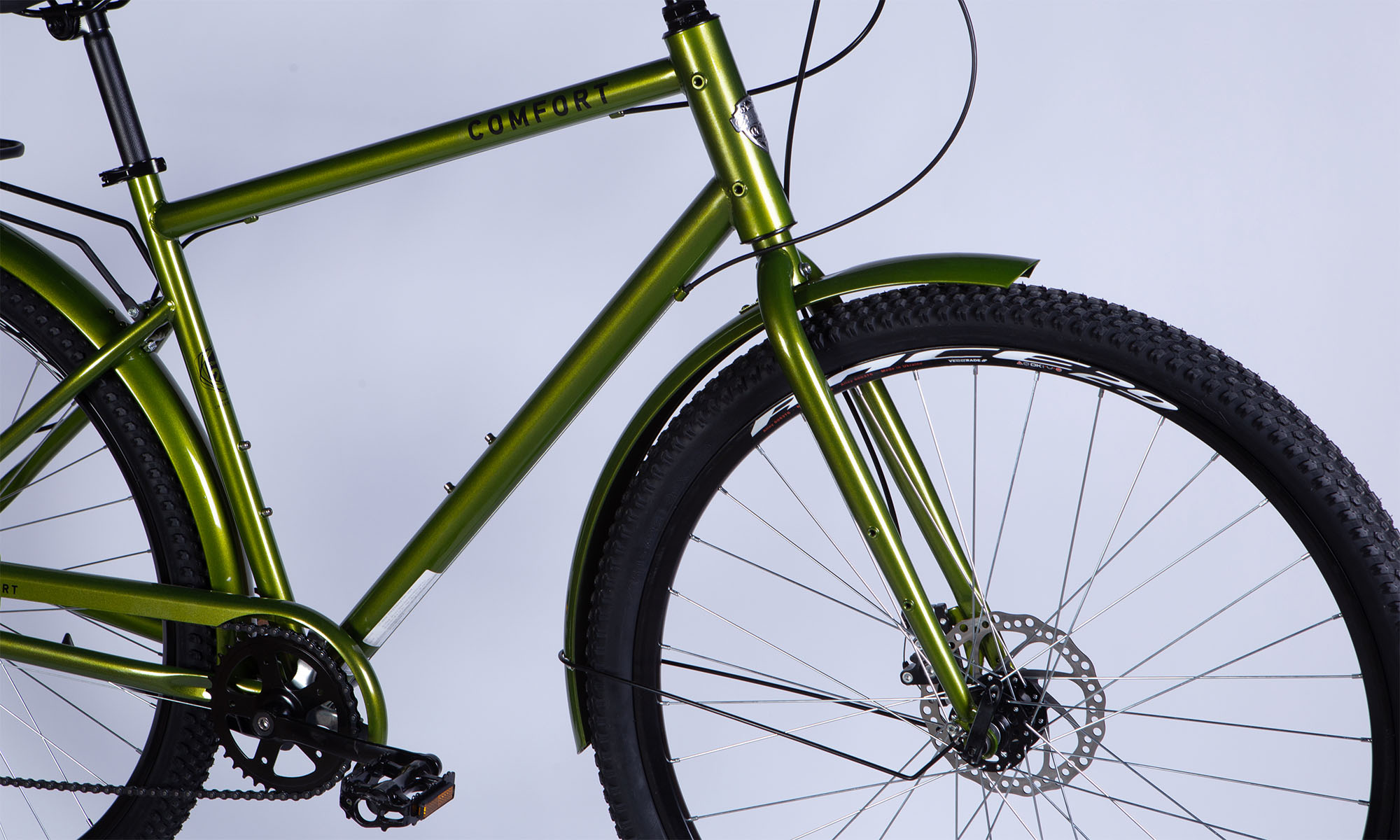 Велосипед Dorozhnik COMFORT MALE DD FR 28", размер L, рама-20", 2025, болотно-зеленый  5