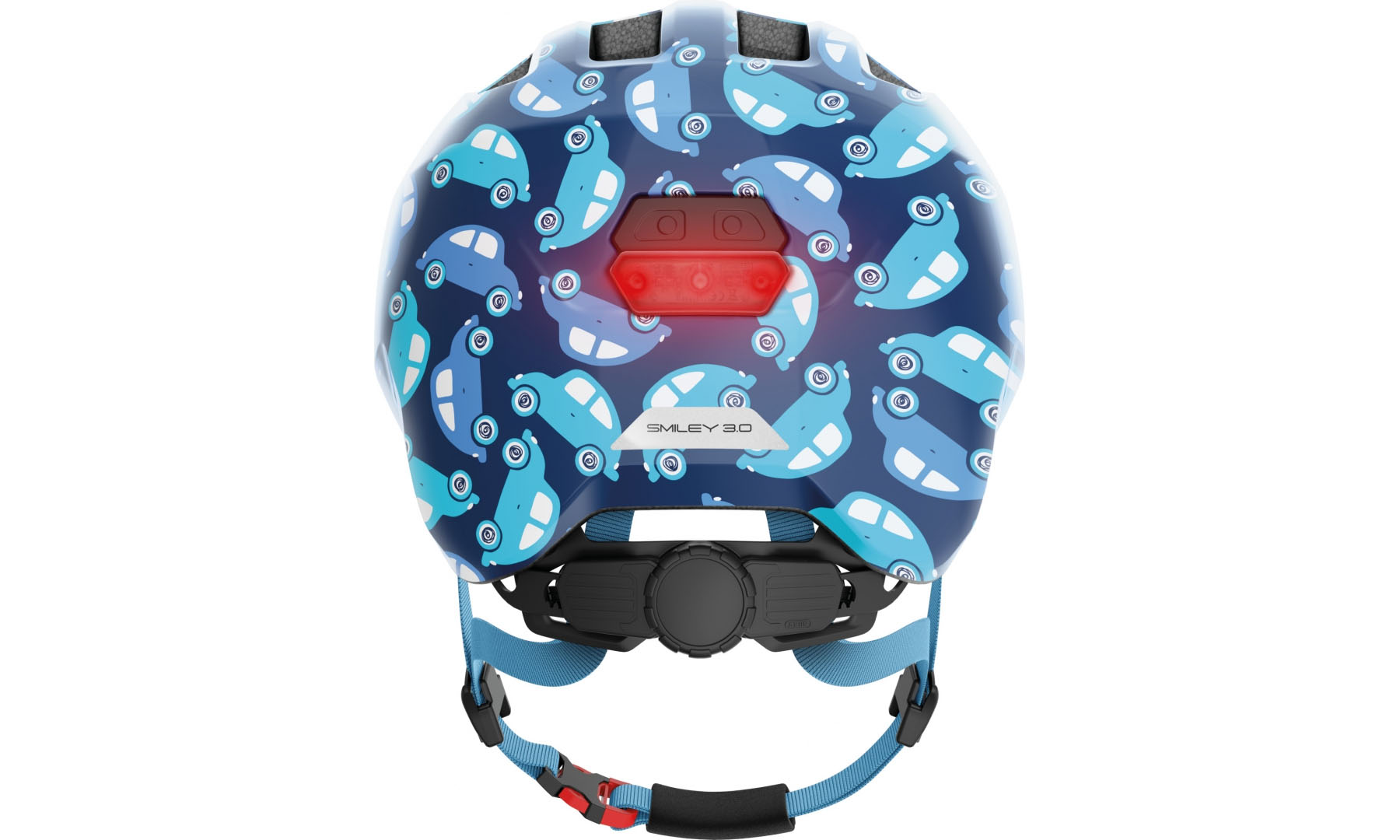 Фотографія Велошолом дитячий ABUS SMILEY 3.0 LED Blue Car, розмір M (50-55 см) 3