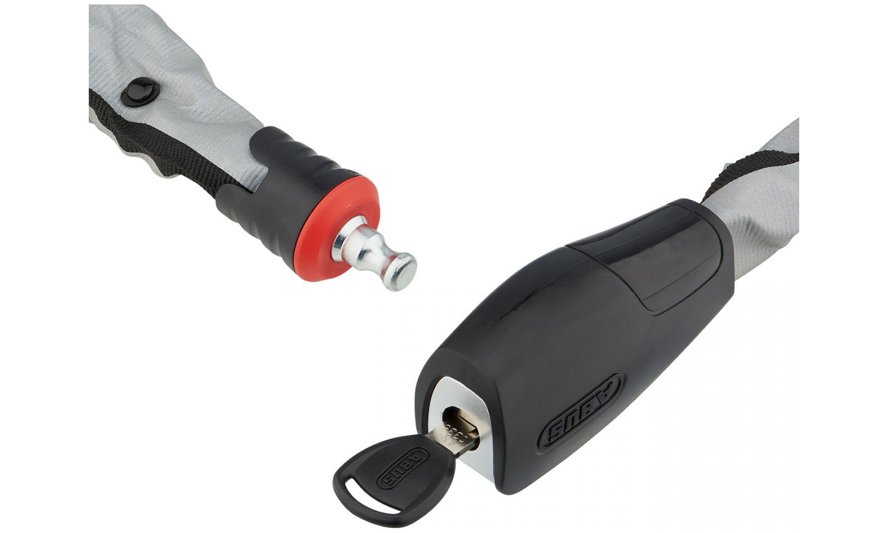 Замок с цепью ABUS 6806K/110 светоотражающий серый (Square Chain) 6