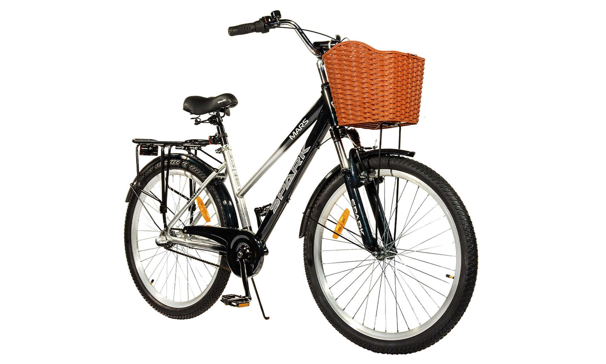 Велосипед SPARK PLANET-3 MARS 26", размер M, рама 17", год 2025, черно-белый 4