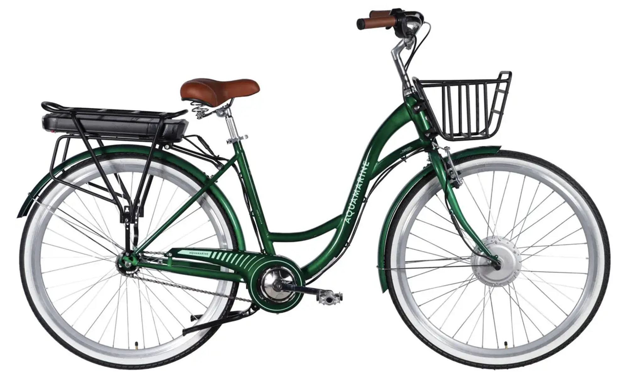 Велосипед с электроприводом Dorozhnik eAQUAMARINE BH 26", размер M, рама-17", 36 B 13 А*ч 500 Вт, год 2026, зеленый