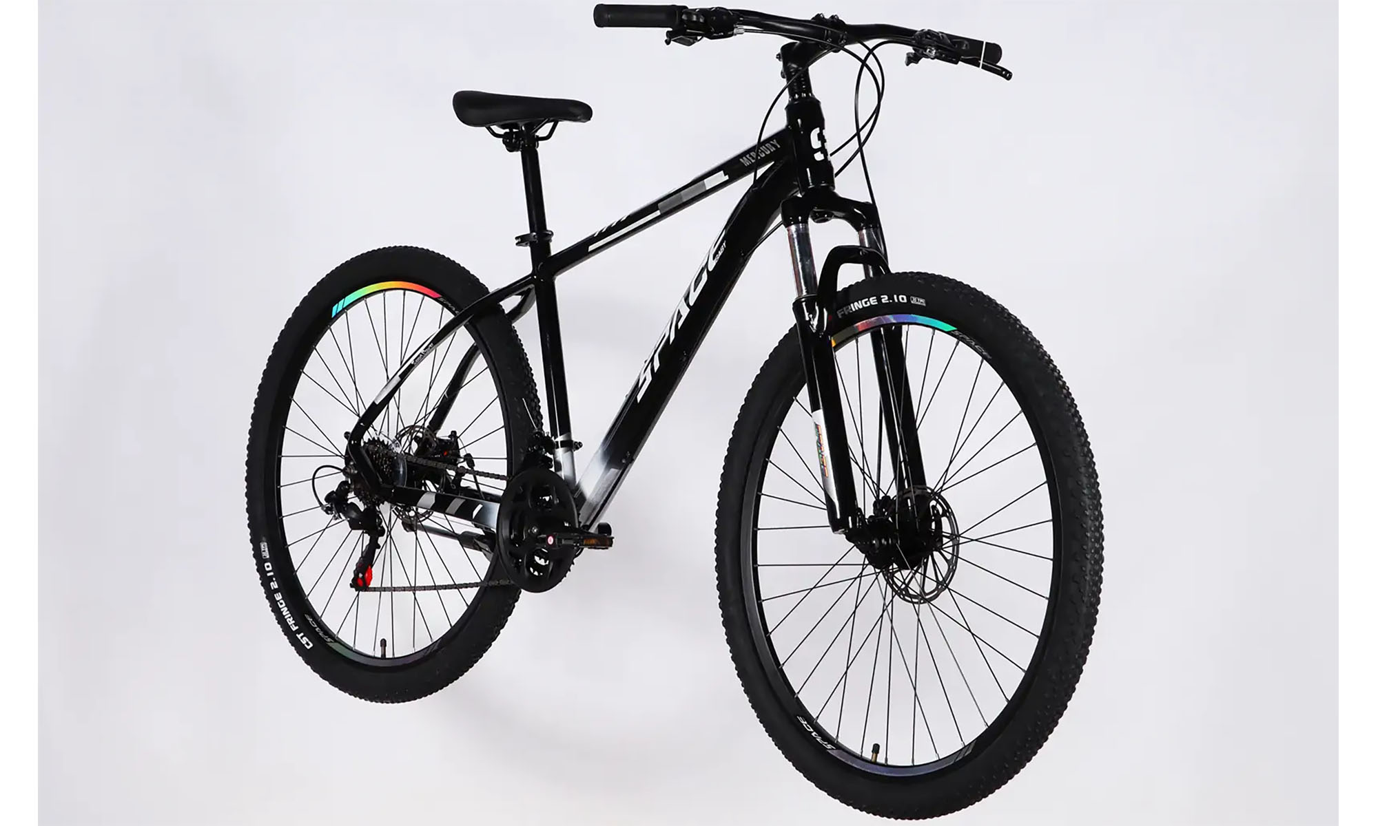 Велосипед SPACE MERCURY DD FR 29", розмір L, рама-20", рік 2026, чорно-білий 3