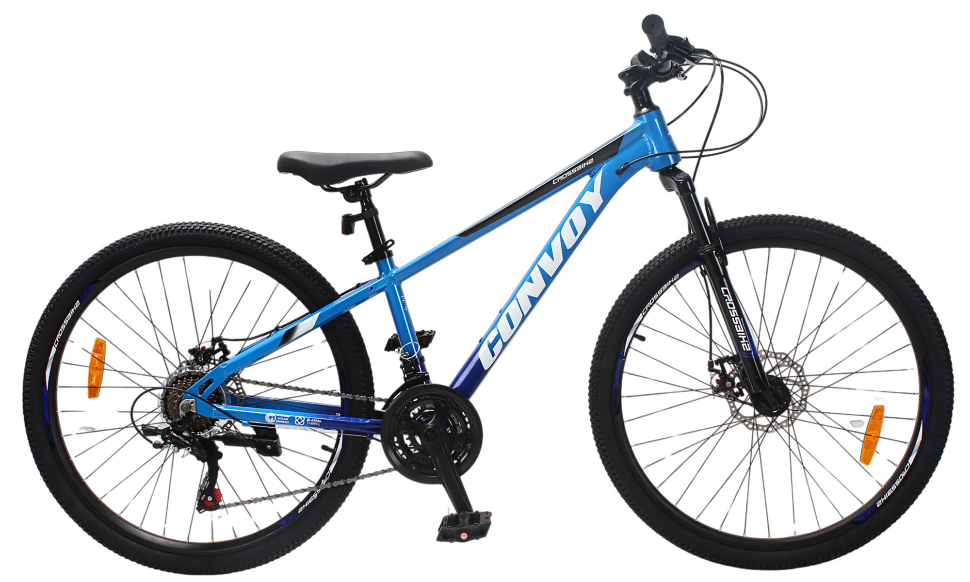 Велосипед CrossBike CONVOY 26", размер XS, рама 13", год 2026, Синий-Чёрный 