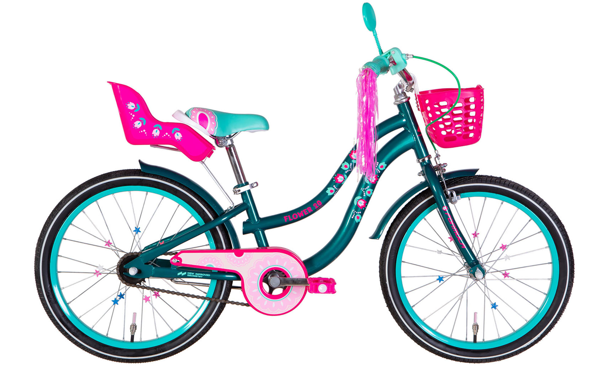 Велосипед Formula Kid FLOWER PREMIUM BH 20", размер XXS, рама-10", год 2026, темно-зеленый 