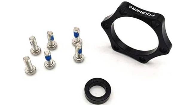 Адаптер переднього диска. гальма Fouriers 100мм>Boost 110мм, чорний 2 Адаптер переднього диска. гальма Fouriers 100мм>Boost 110мм, чорний 2