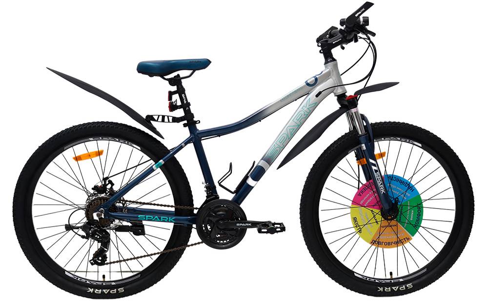 Фотография Велосипед SPARK MONTERO 26" размер S рама 15" 2024 Бело-синий