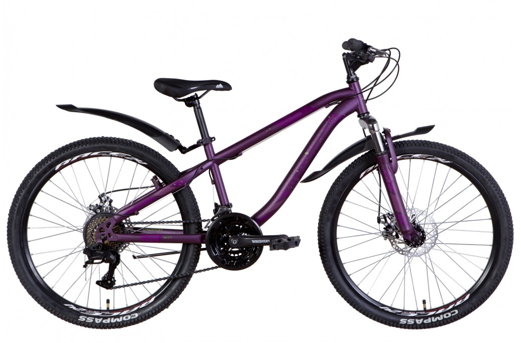 Фотографія Велосипед Discovery FLINT AM DD 24" рама XXS (2022) Фіолетовий 
