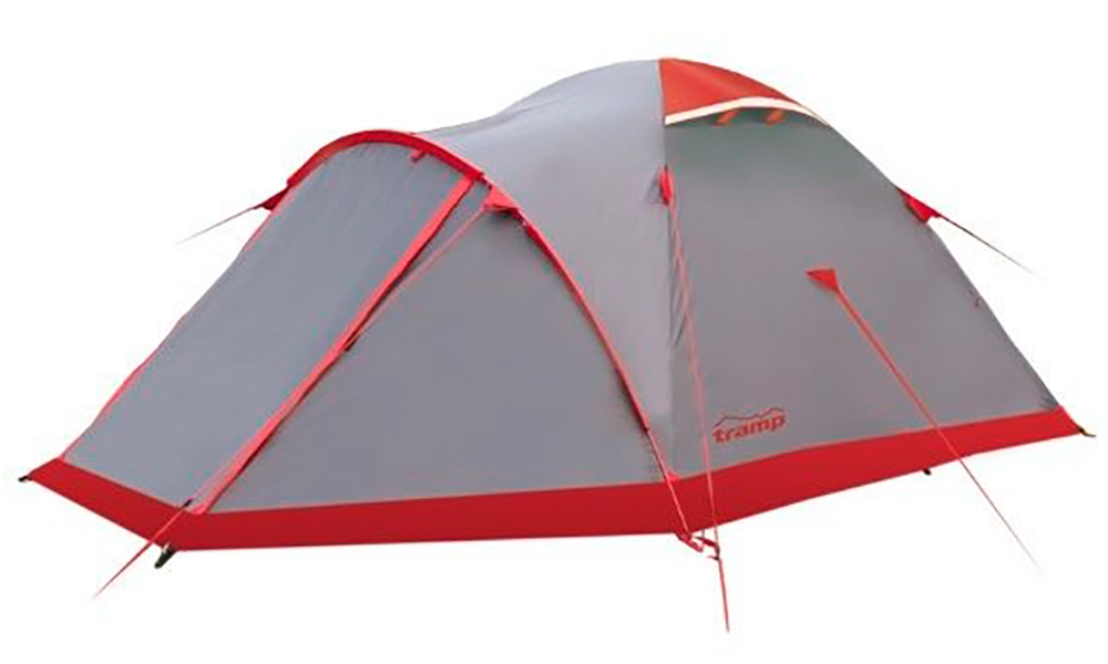 Палатка Tramp Mountain 4 v.2 серо-красный