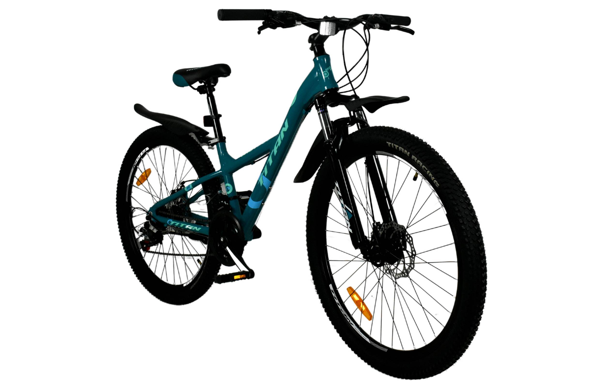 Фотографія Велосипед Titan CALYPSO 26" розмір XS рама 13 2022 Зелено-синій 3