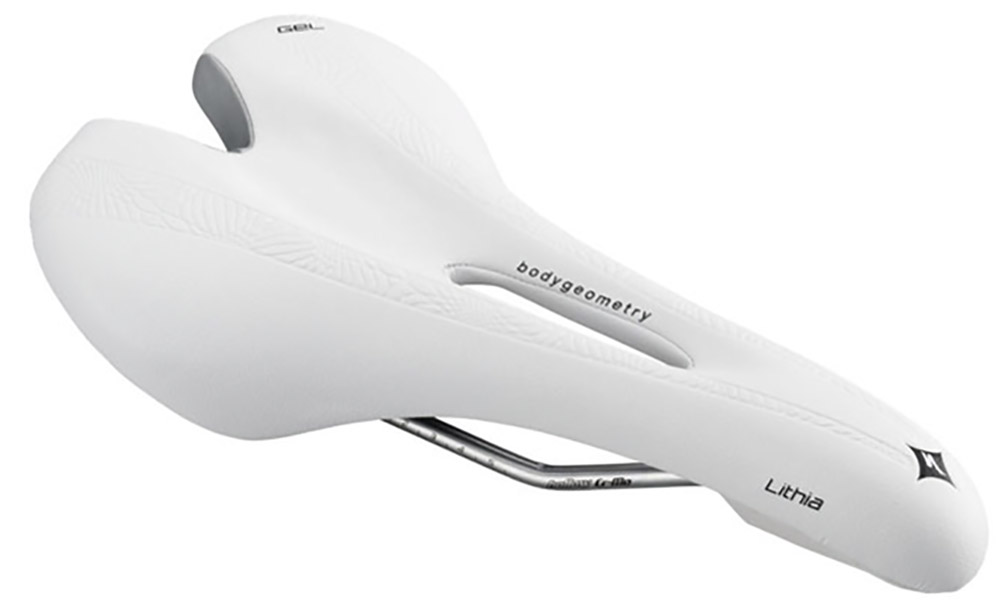 Фотографія Сідло жіноче Specialized LITHIA COMP GEL SADDLE WMN біле, ширина 168 мм 272E-3078