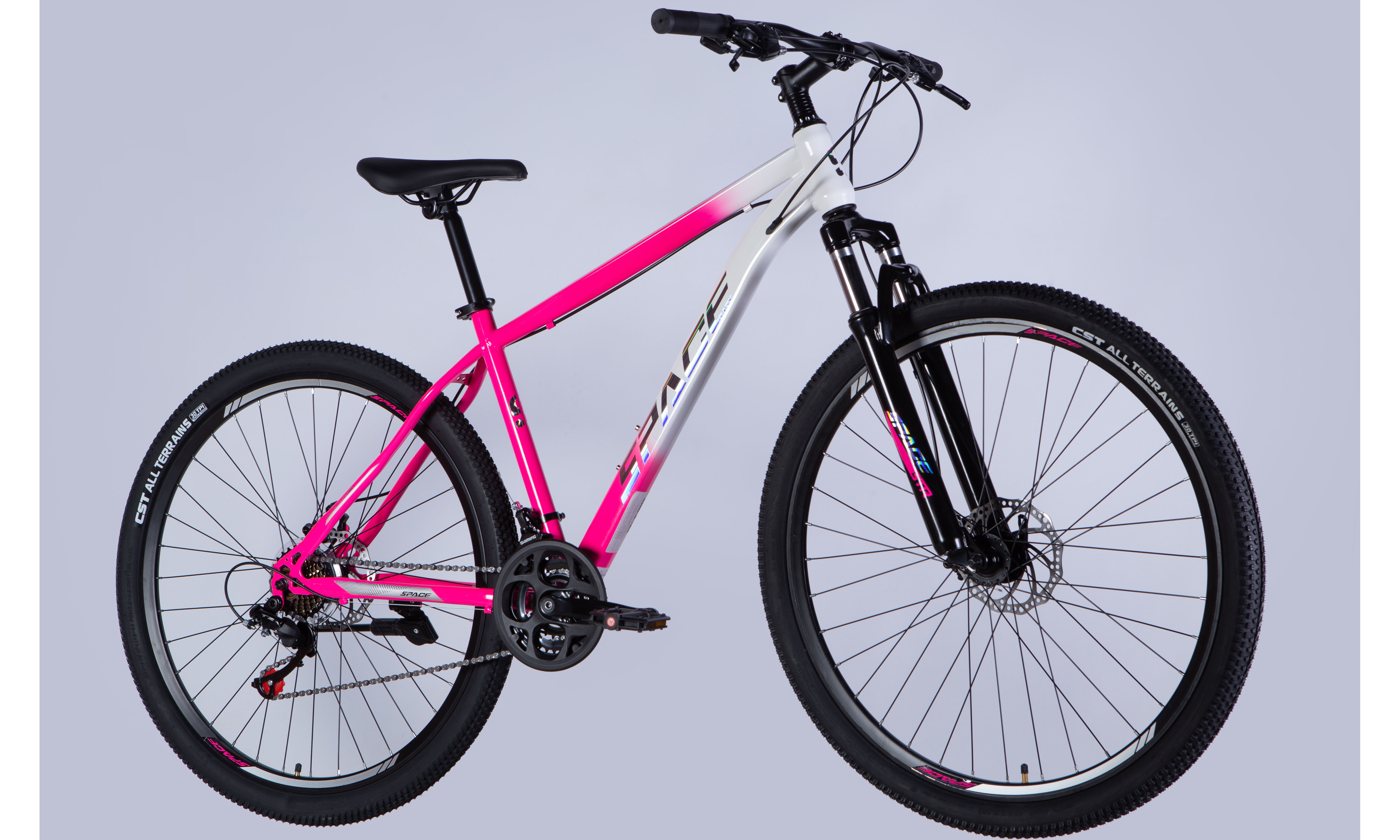 Велосипед SPACE MARS DD FR 29", размер M, рама 18", 2025, розово-белый  2