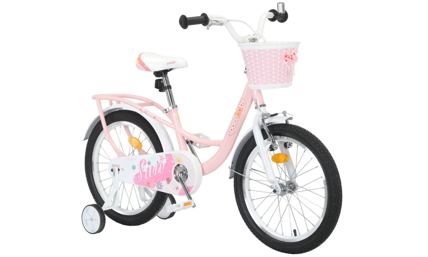 Фотографія Велосипед SPACE KID SUN BH 16" рама 9" 2024 персиковий з кошиком 2