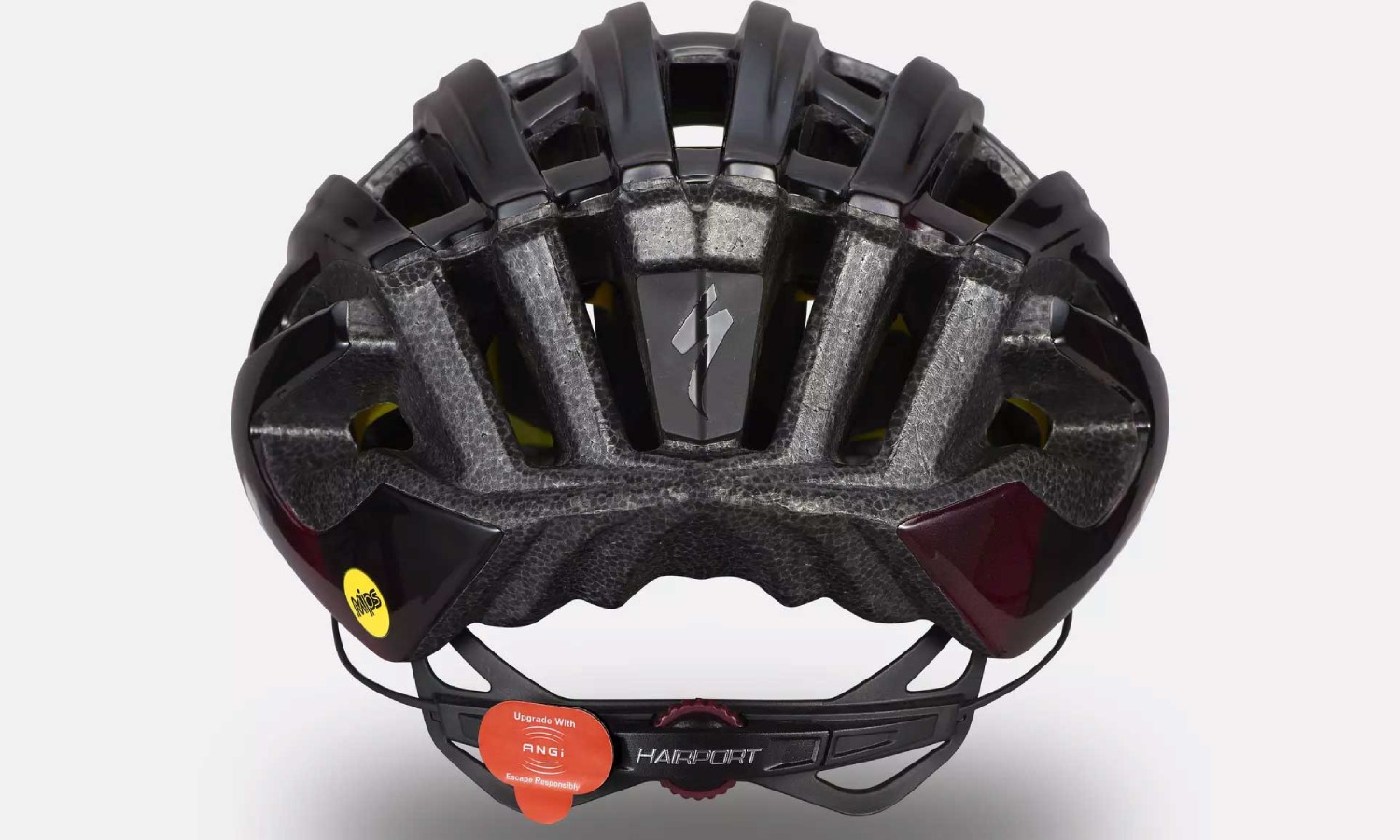 Фотографія Шолом Specialized PROPERO 3 HLMT ANGI READY MIPS CE MRN/BLK розмір S (51-56 см), фіолетово-чорний 4
