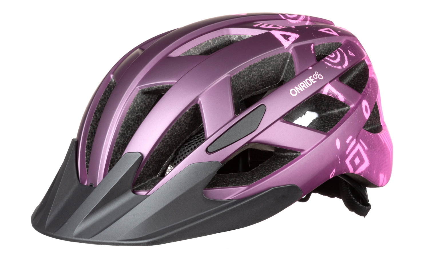 Шлем ONRIDE Muse серо-розовый руны S (52-56 см) задний свет Type-C Шлем ONRIDE Muse серо-розовый руны S (52-56 см) задний свет Type-C