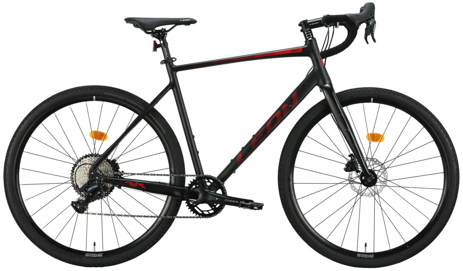 Фотография Велосипед Leon GR-90 HDD 28" размер М 2024 Черно-красный