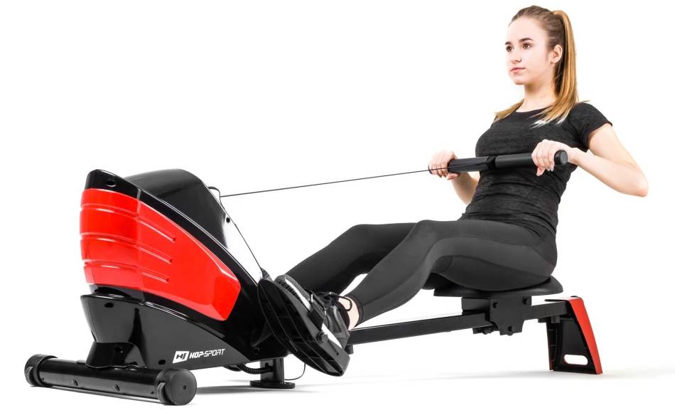 Гребной тренажер Hop-Sport HS-060R Cross Красный 12 Гребной тренажер Hop-Sport HS-060R Cross Красный 12
