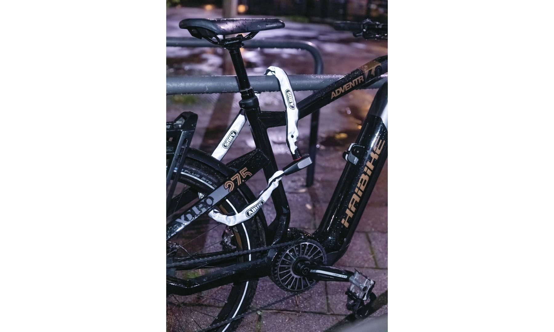 Замок с цепью ABUS 6806K/85 Reflective светоотражающий серый (Square Chain) 2