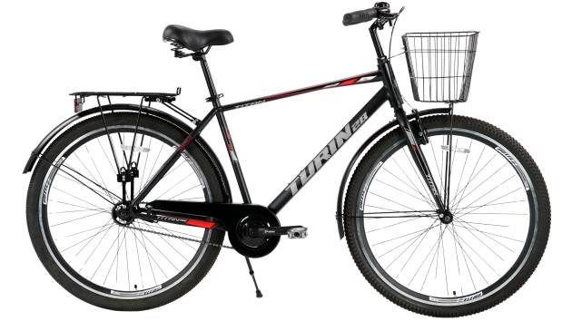 Фотография Велосипед Titan Turin 28" размер M рама 18" (2024), Черно-красный 