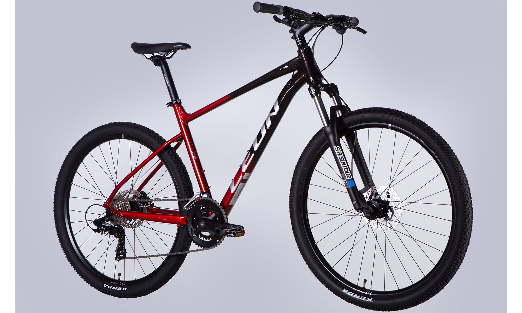 Велосипед Leon XC 100 HDD 27,5", размер L, рама 19", год 2025, черный с красным 6 Велосипед Leon XC 100 HDD 27,5", размер L, рама 19", год 2025, черный с красным 6