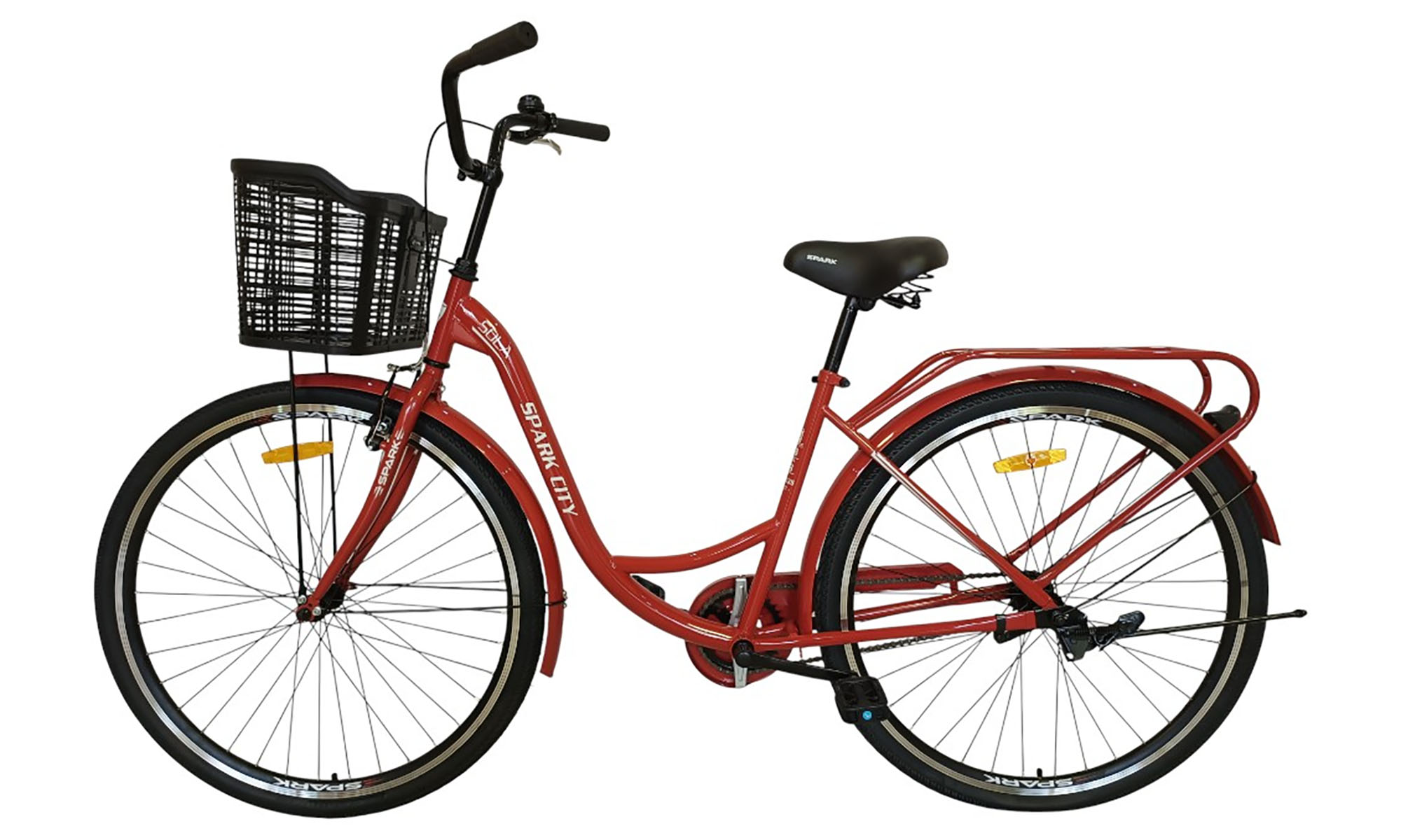Велосипед SPARK CITY SOLA 28", размер M, рама - 18", год 2026, красный 4
