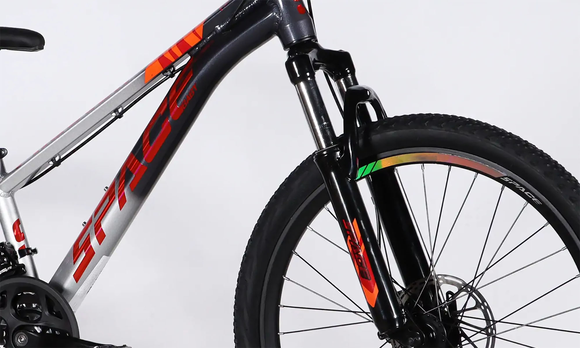 Велосипед SPACE PHAETON DD FR, 24", размер XXS, рама-11", год 2026, серо-серебристый 2