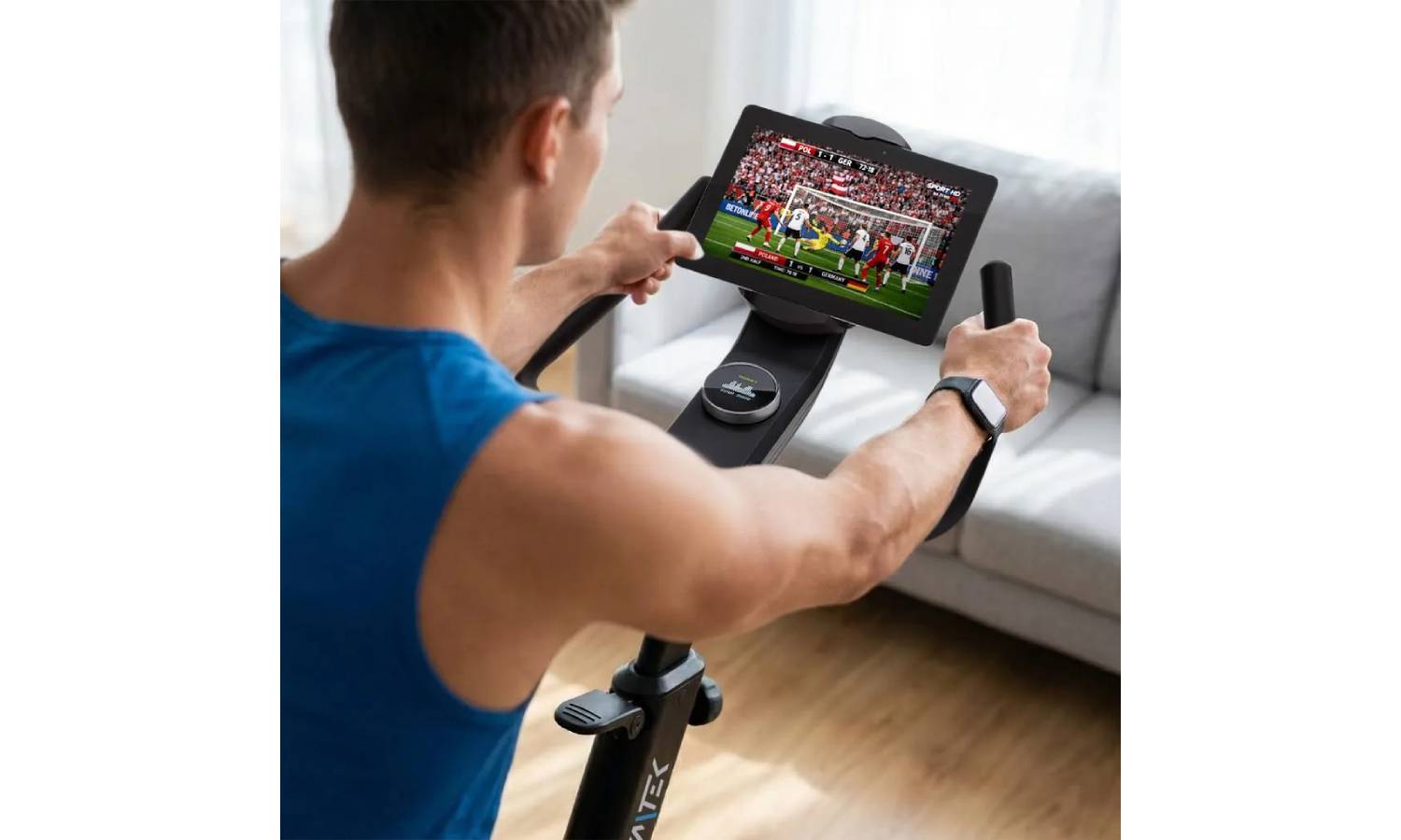 Велотренажер спінбайк Gymtek XB Cardio магнітний синій 16 Велотренажер спінбайк Gymtek XB Cardio магнітний синій 16