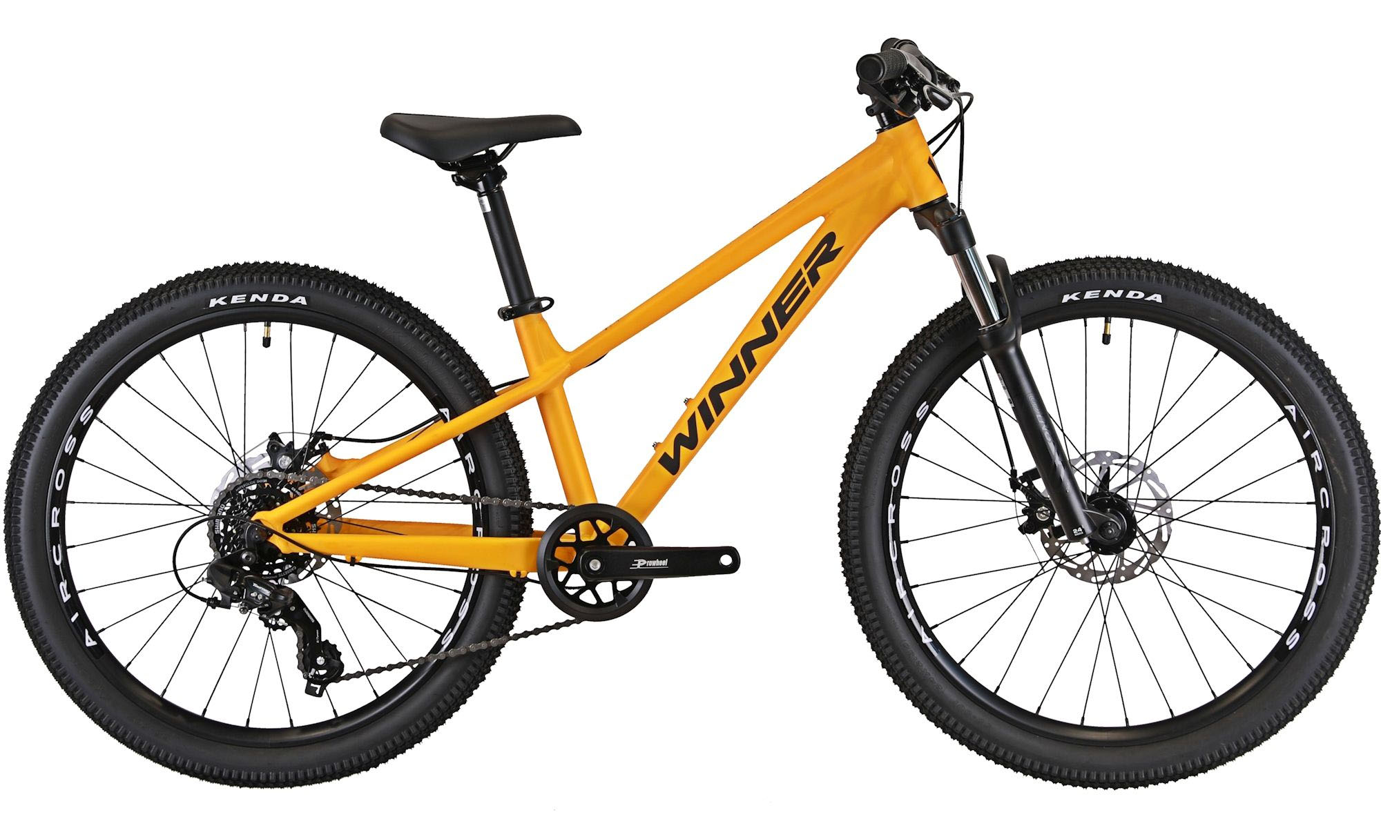 Велосипед WINNER BULLET 24", размер XXS, рама 12", 2025, Желтый (мат) 