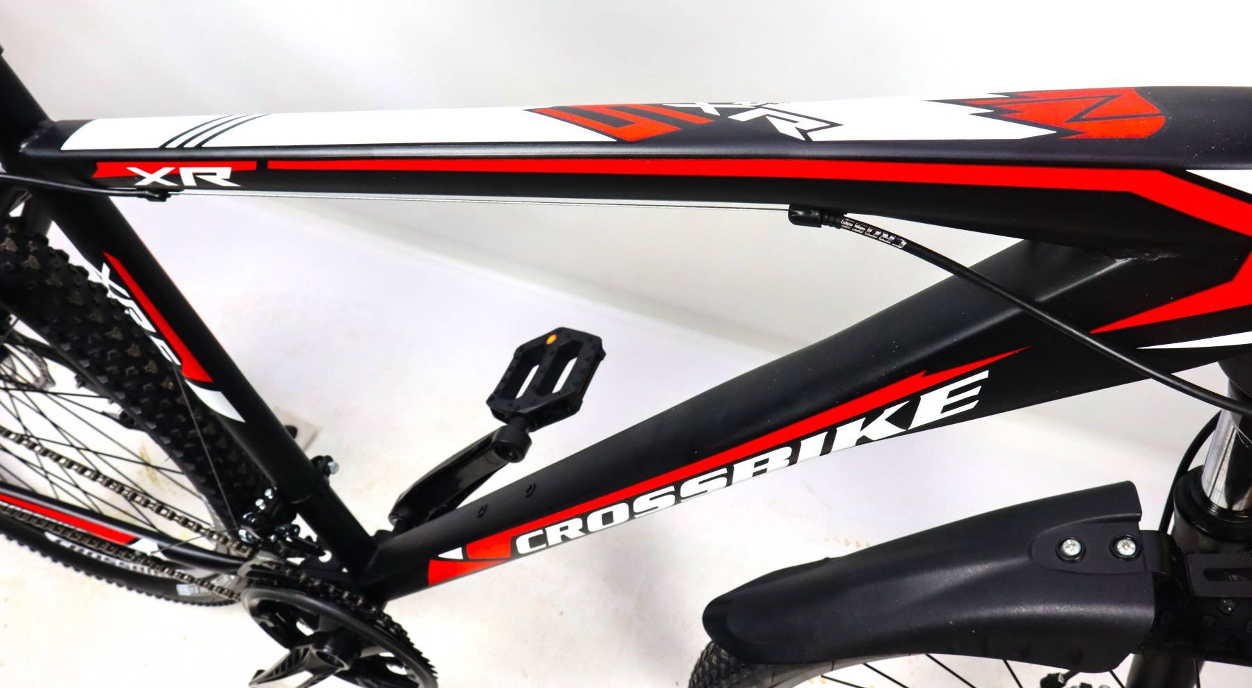 Велосипед CrossBike Racer 27.5", розмір M рама 17" (2023), Чорний-Червоний 7