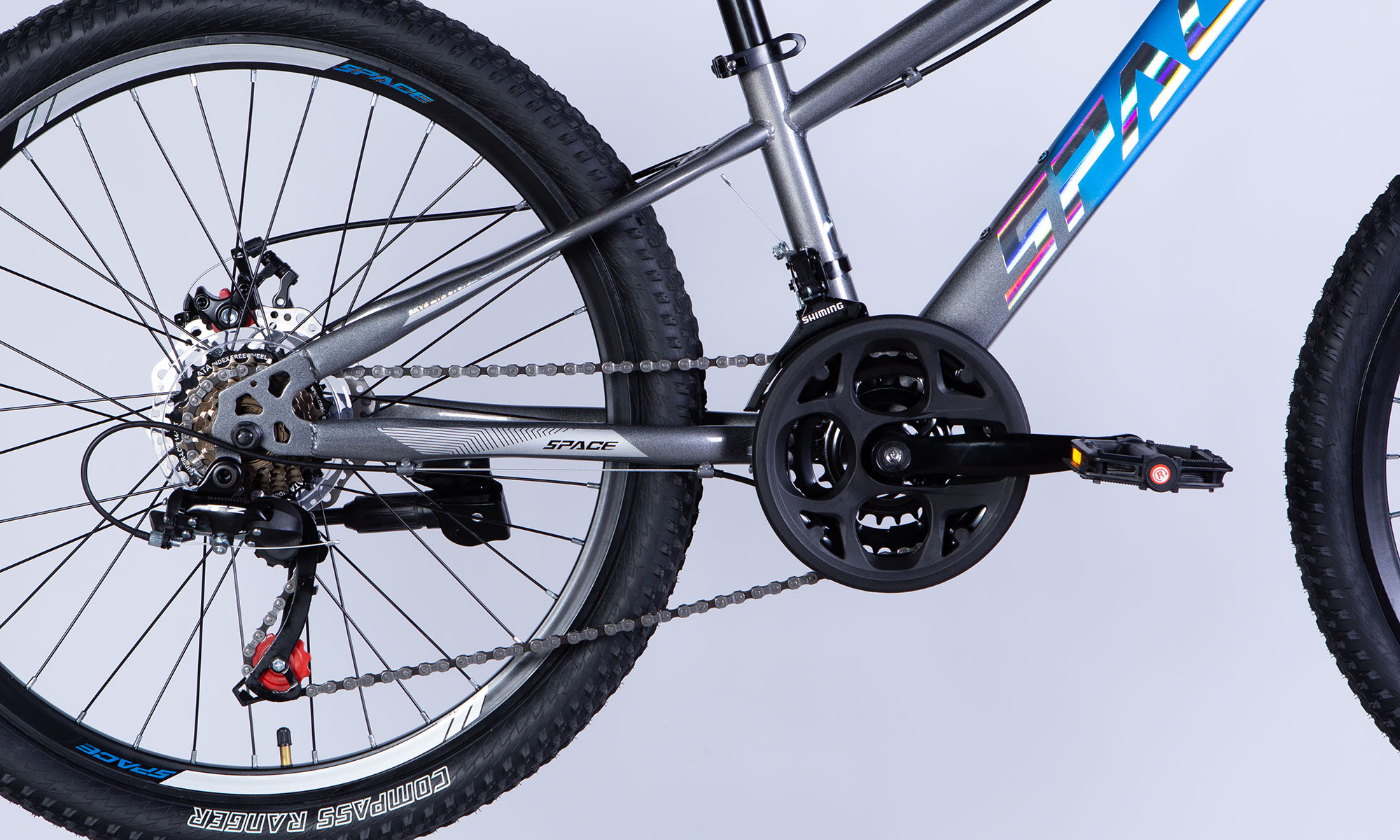 Велосипед SPACE MARS DD FR 24", размер XXS рама-11", год 2026, сине-серый 4 Велосипед SPACE MARS DD FR 24", размер XXS рама-11", год 2026, сине-серый 4