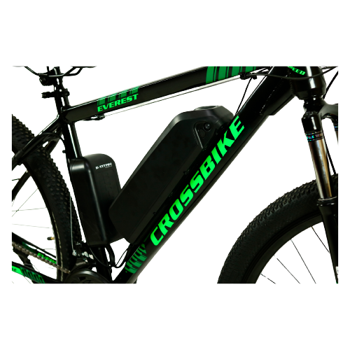 Електровелосипед CrossBike Everest 29"21" Чорний-Зелений 3