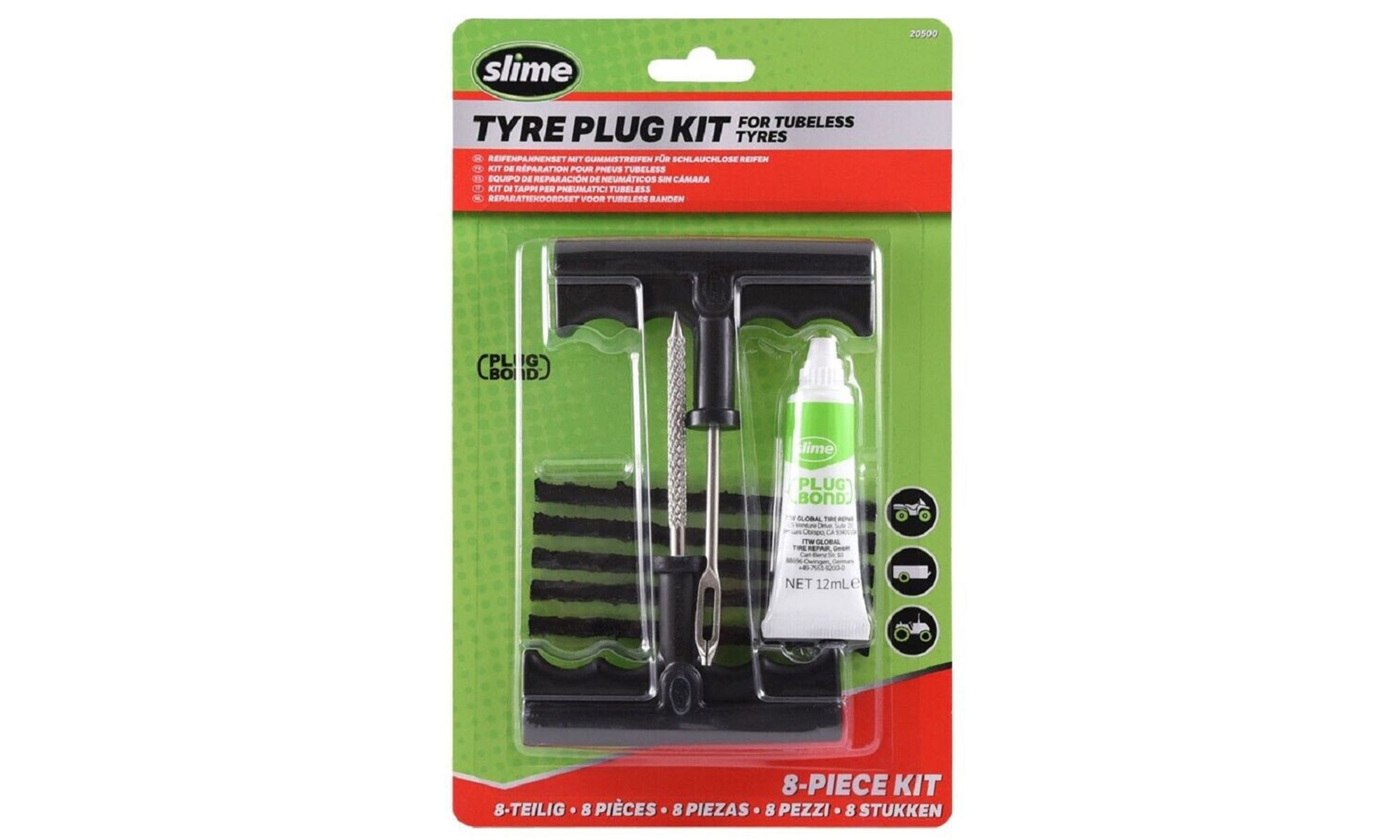Ремкомплект для бескамерки Slime Tubeless Tire Plug Repair Puncture Kit