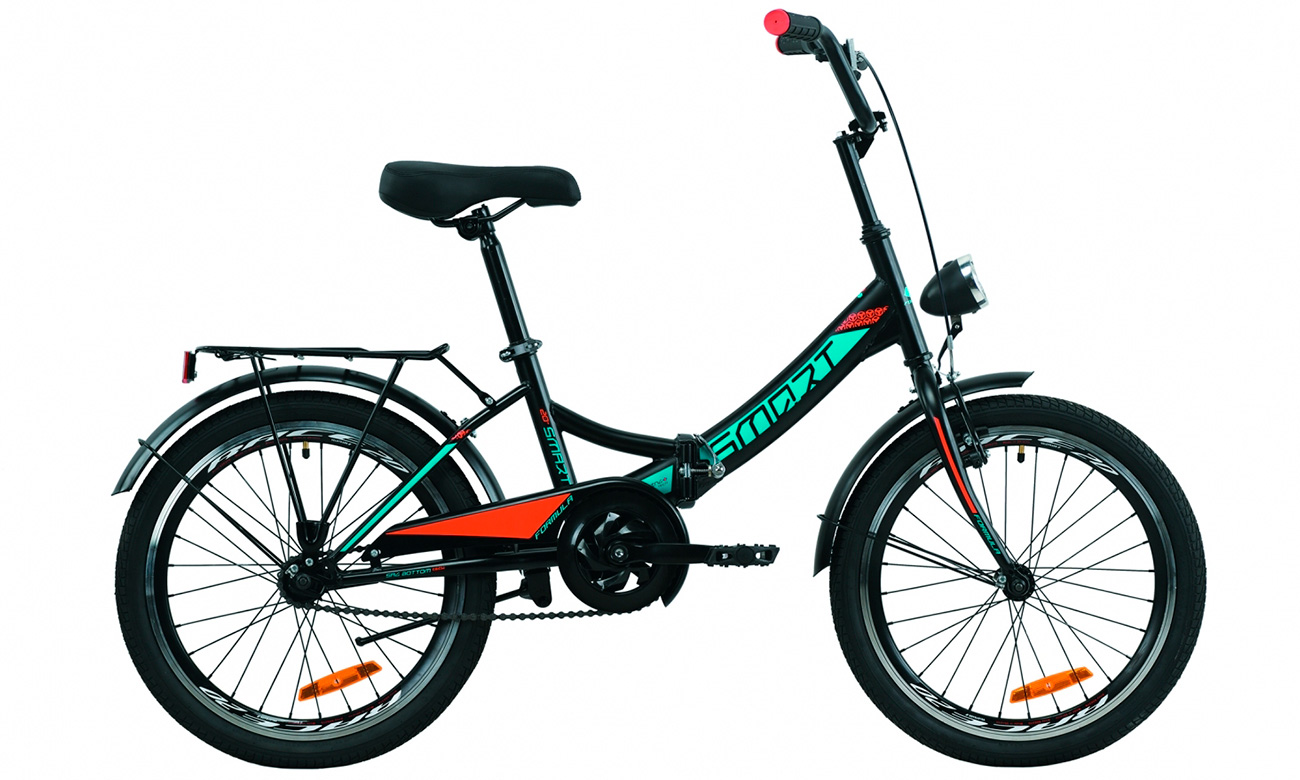 Фотография Велосипед Formula SMART с фонарем 20" (2020) 2020 Черно-оранжевый