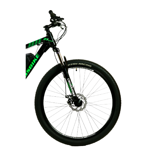 Електровелосипед CrossBike Everest 29"21" Чорний-Зелений 4