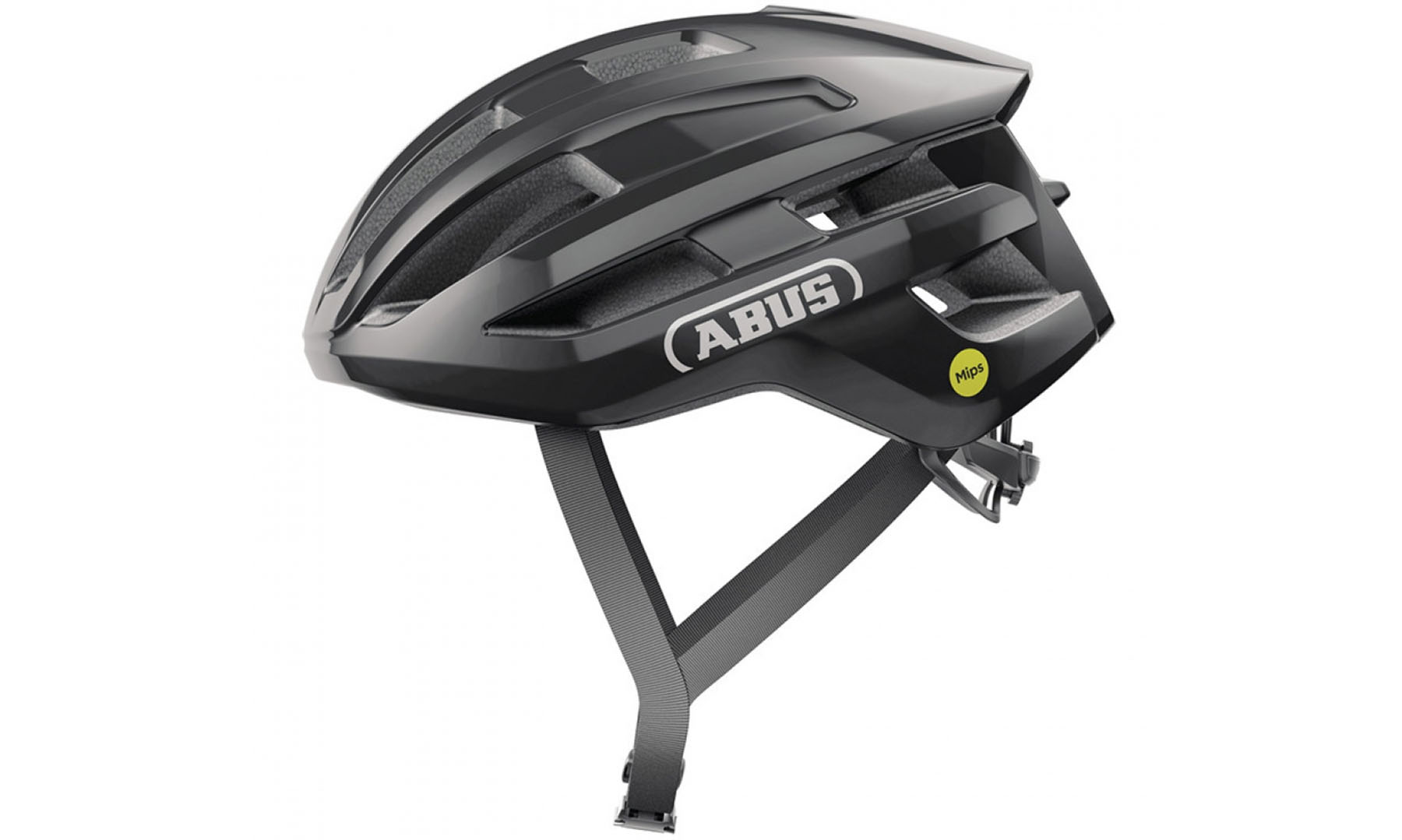 Велошолом спортивний ABUS POWERDOME MIPS блискучий чорний, розмір L (57-61 см) 