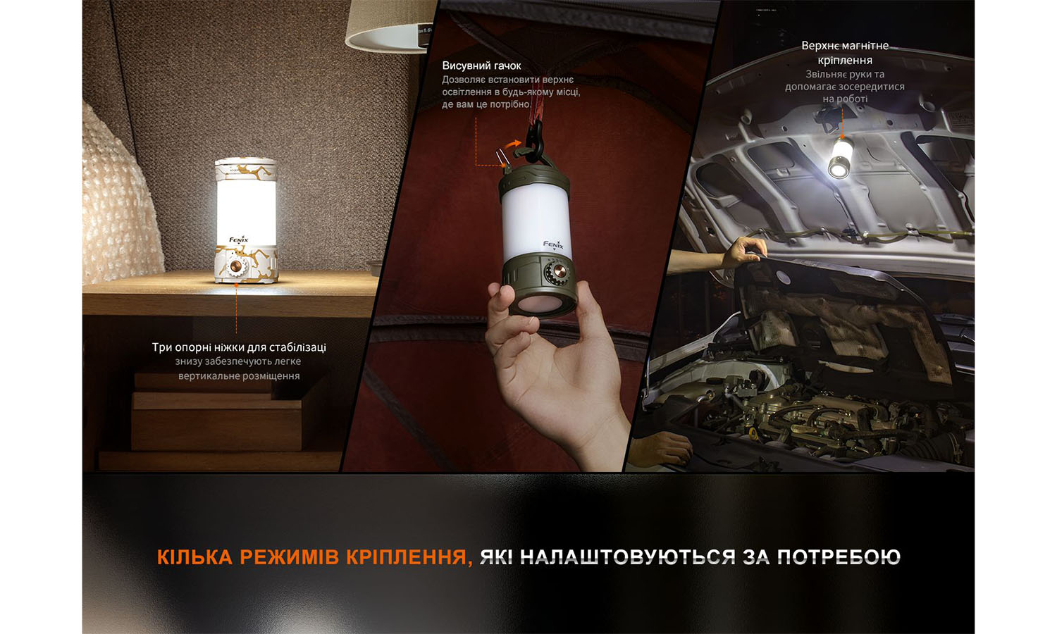 Ліхтар кемпінговий Fenix ​​CL26R Pro, темно-зелений 8
