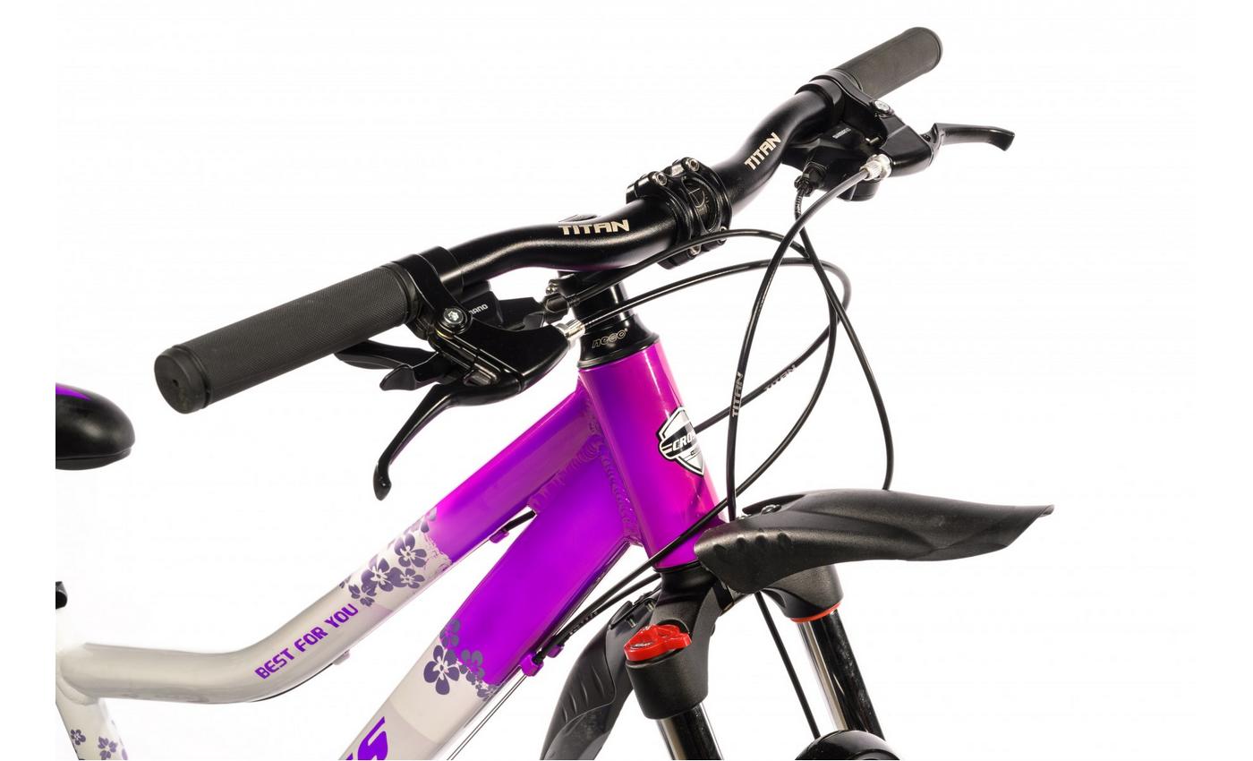 Фотография Велосипед Cross Milano 24" размер XXS рама 12 2022 Фиолетово-белый 3