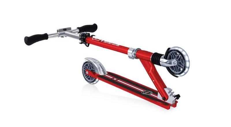 Самокат GLOBBER FLOW ELEMENT COMFORT LIGHTS, червоний, колеса з підсвічуванням, 5+ 5
