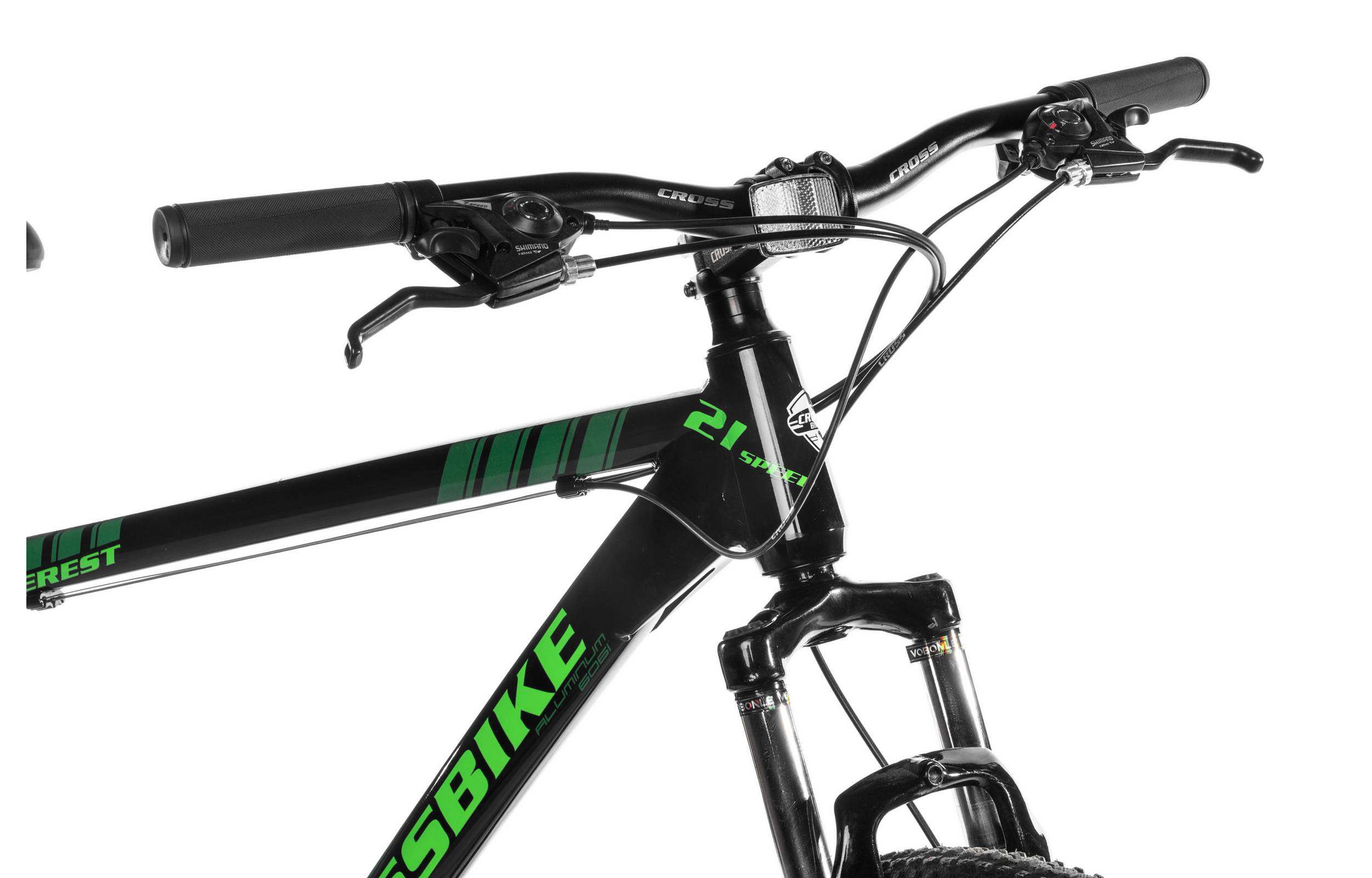 Фотографія Велосипед CrossBike Everest 29" розмір L рама 19 2022 Чорний-Зелений 4