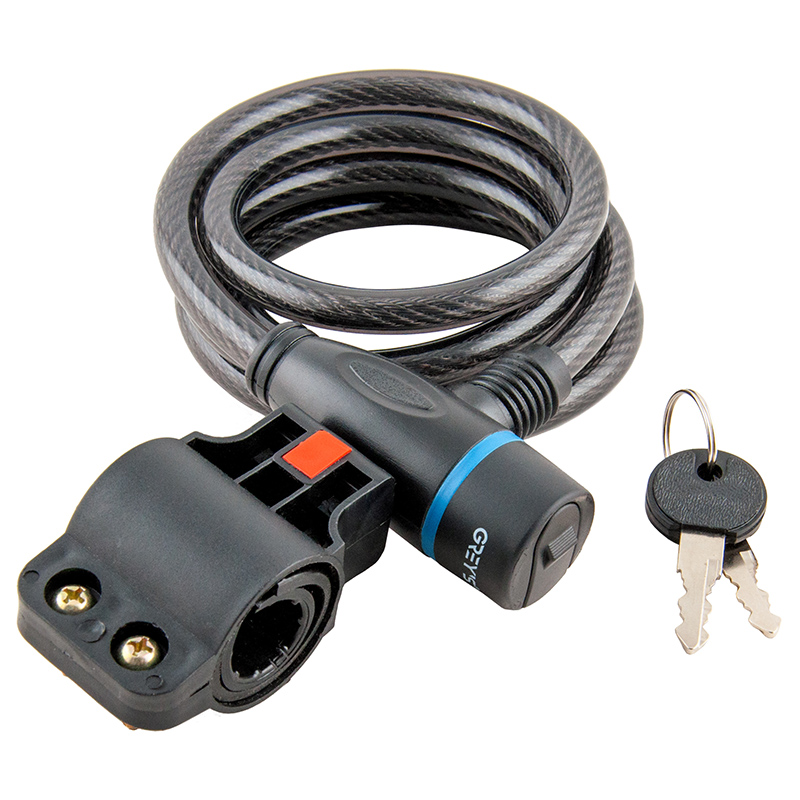 Велозамок спіральний Grey's 10*1500мм 2