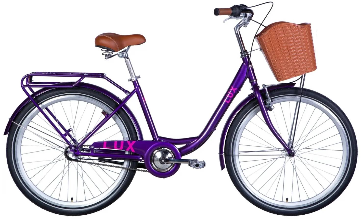 Фотографія Велосипед Dorozhnik LUX Nexus 26" розмір М рама 17 2024 Сливовий