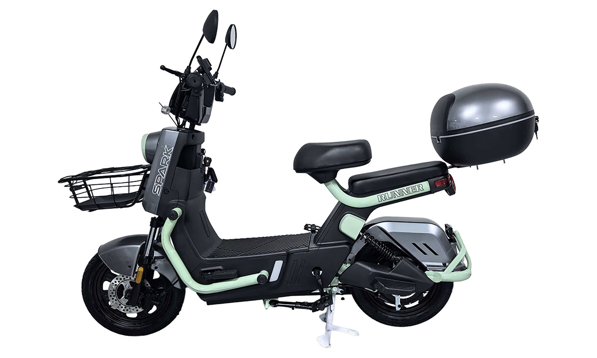 Велосипед с электромотором SPARK RUNNER 12" размер 16", год 2026, 60V/1000W/25Ah, серый 
