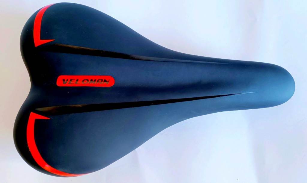 Седло Veloman MTB черное с красным 2