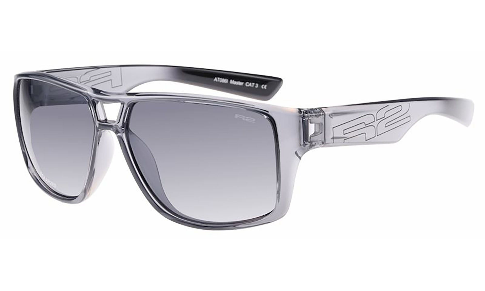 Очки R2 MASTER grey-black (TR90), линза smoke (Polarized TAC), покрытие flash mirror, кат. 3 