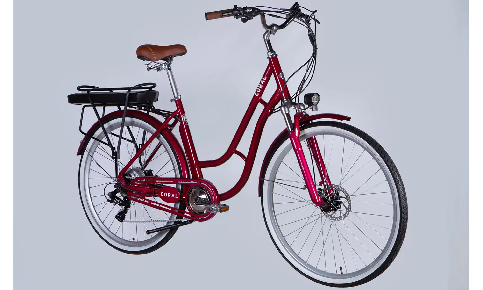 Велосипед з електроприводом Dorozhnik eCORAL DD FR 28", розмір L, рама-19", 48B, 13А*г, 500Вт, рік 2026, рубіновий 5