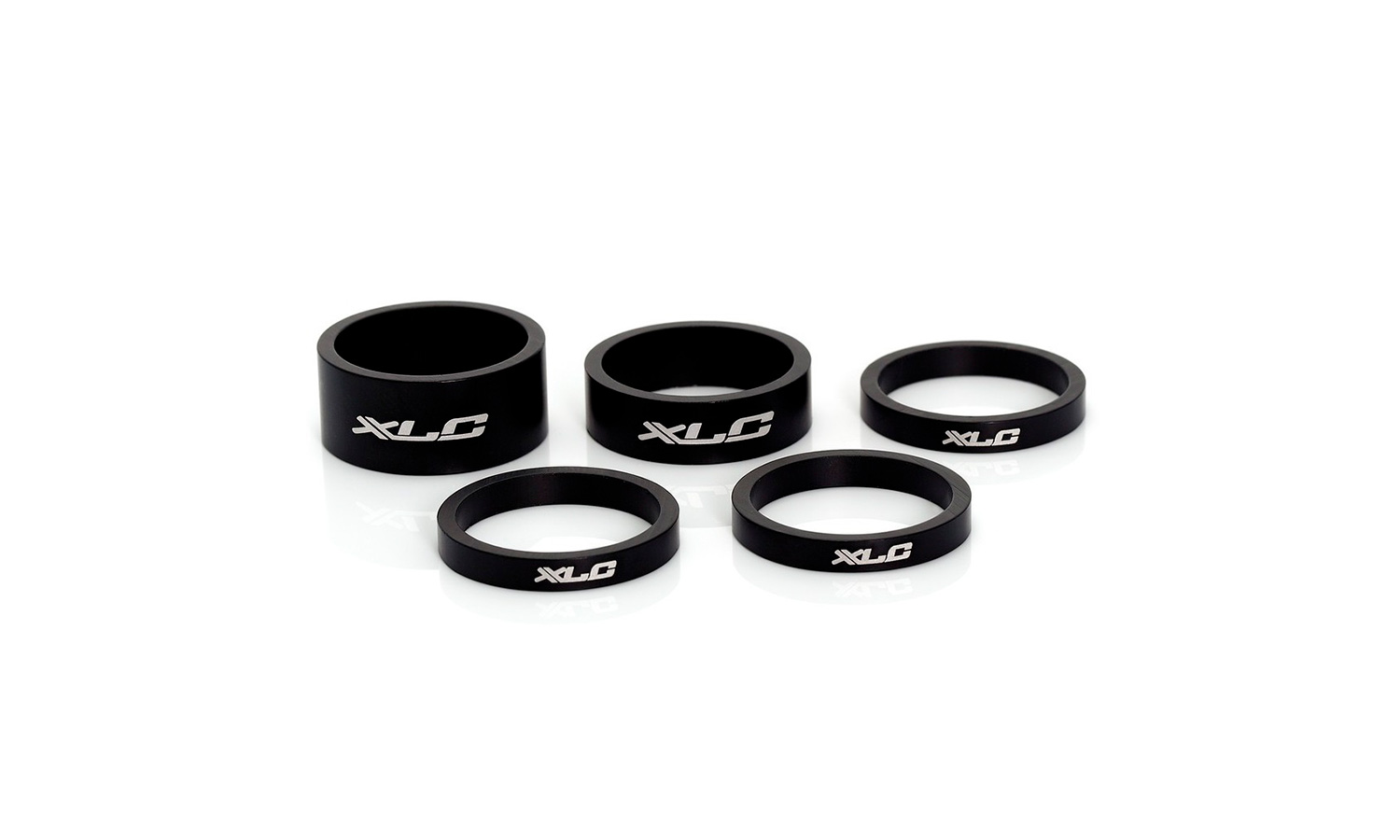 Проставочные кольца XLC AS-A02, 1 1/8" (3x5, 1x10, 1x15), 5 шт. Черный
