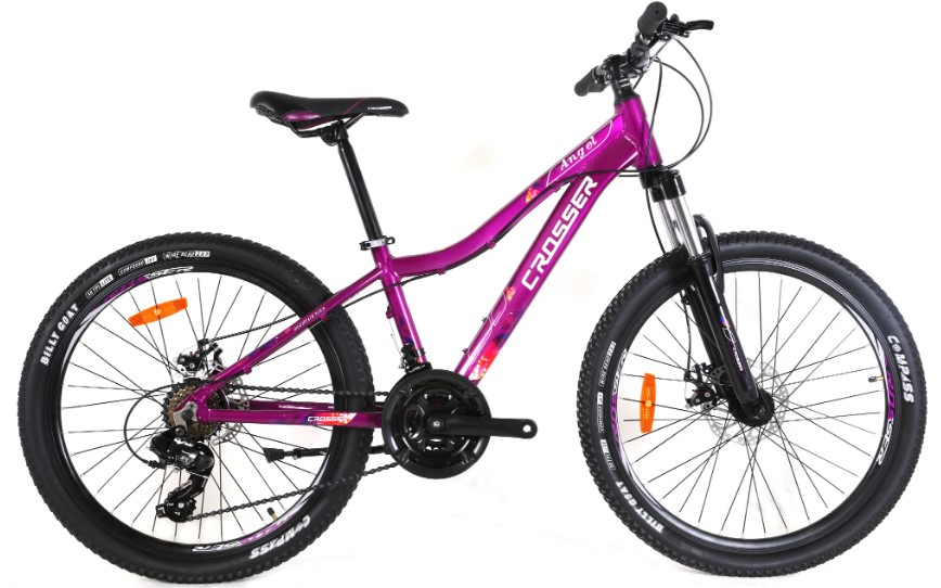 Фотографія Велосипед Crosser Angel 24" розмір XXS рама 13 Фіолетовий