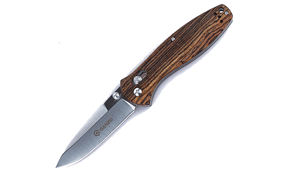 Фотография Складной нож Ganzo G738-WD1 коричневый 
